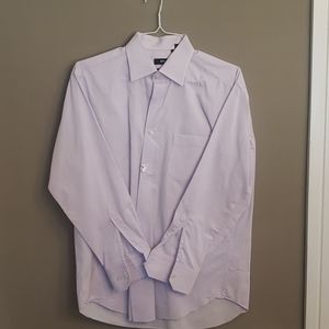 Light pink men's striped dress shirt